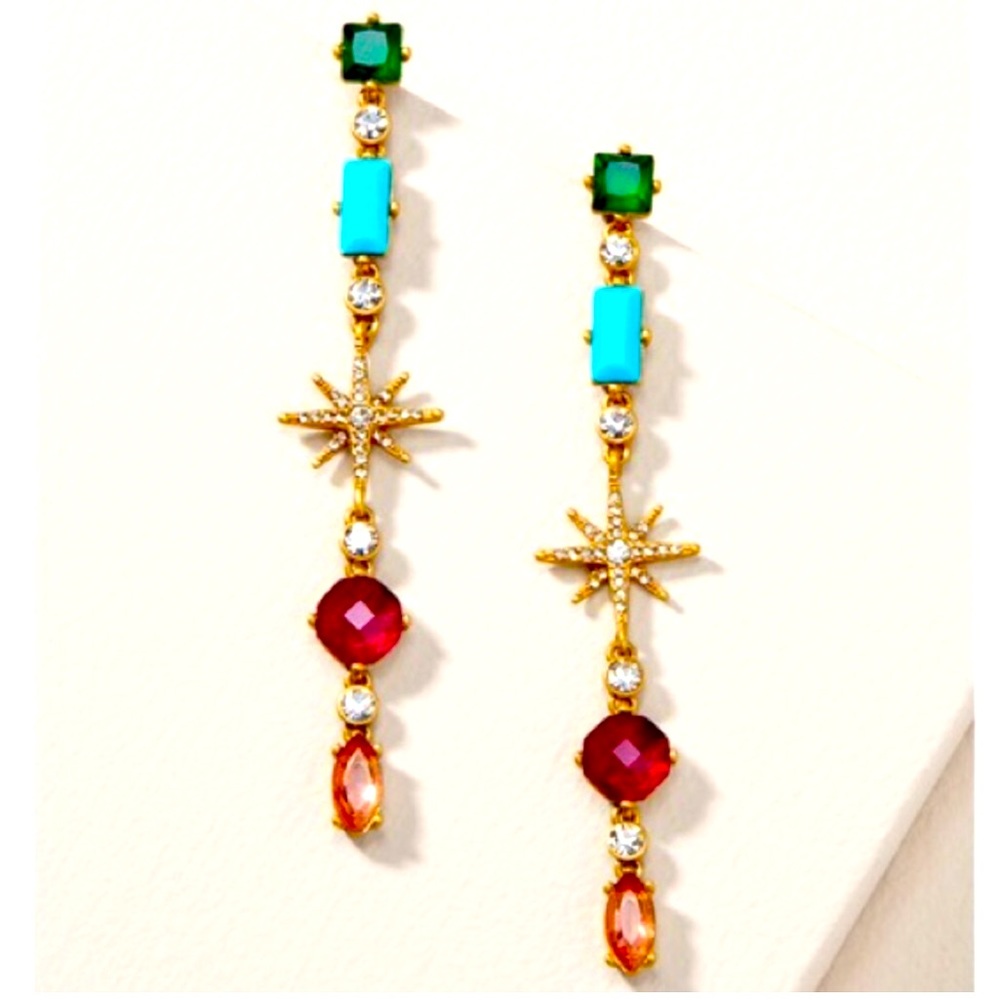 :: Stella & Dot | Retired🌈🍬Candy Jewels Collection Linear Earrings - Picture 2 of 6